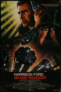 7f0950 BLADE RUNNER NSS style 1sh 1982 Ridley Scott sci-fi classic, art of Harrison Ford by Alvin!