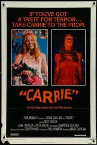 7f0970 CARRIE 1sh 1976 Stephen King, Sissy Spacek before and after her bloodbath at the prom!