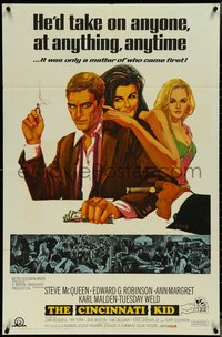 7f0978 CINCINNATI KID 1sh 1965 pro poker player Steve McQueen & sexy Tuesday Weld, Ann-Margret!