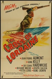 7f0991 CROSS OF LORRAINE 1sh 1944 Jean Pierre Aumont leads the fighting French in World War II!