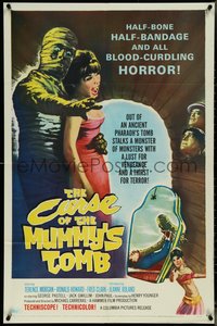 7f0995 CURSE OF THE MUMMY'S TOMB 1sh 1964 half-bone, half-bandage, all blood-curdling horror!