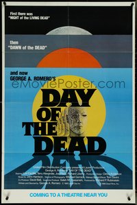 7f1003 DAY OF THE DEAD advance 1sh 1985 Romero's Night of the Living Dead zombie horror sequel!