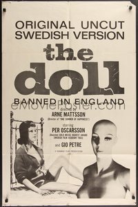 7f1019 DOLL 1sh 1964 Vaxdockan, Per Oscarsson, wild Swedish sex fantasy!