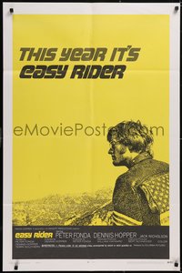 7f1031 EASY RIDER style C 1sh 1969 Peter Fonda, biker classic directed by Dennis Hopper!