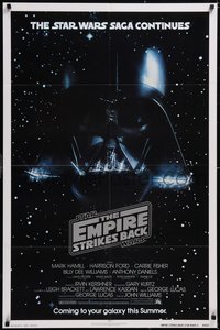 7f1034 EMPIRE STRIKES BACK NSS style advance 1sh 1980 George Lucas classic, Darth Vader in space!