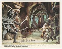 7f0007 RAY HARRYHAUSEN signed color English FOH LC 1973 Golden Voyage of Sinbad special FX scene!