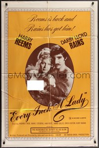 7f1043 EVERY INCH A LADY 1sh 1975 Darby Lloyd Rains and Harry Reems, orange background design!