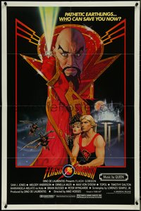 7f1057 FLASH GORDON 1sh 1980 great Richard Amsel art of Sam Jones, Melody Anderson & Max Von Sydow!