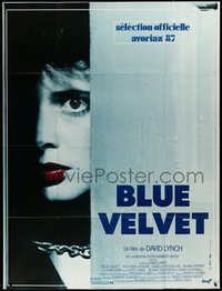 7f0112 BLUE VELVET DS French 1p 1987 directed by David Lynch, Isabella Rossellini behind chained door!