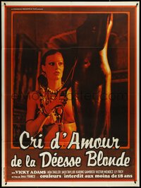 7f0114 CALL OF THE BLONDE GODDESS French 1p 1979 Jess Franco, sexy Muriel Montosse, rare!