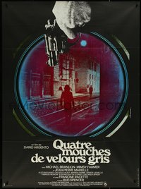 7f0127 FOUR FLIES ON GREY VELVET French 1p 1973 Dario Argento's 4 Mosche di Velluto Grigio, cool!