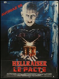 7f0133 HELLRAISER French 1p 1988 Clive Barker, Pinhead, he'll tear your soul apart, ultra rare!