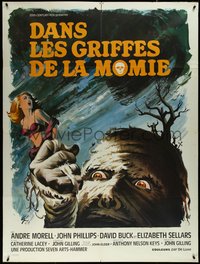 7f0144 MUMMY'S SHROUD French 1p 1968 Hammer horror, best different monster art by Boris Grinsson!