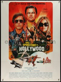 7f0148 ONCE UPON A TIME IN HOLLYWOOD French 1p 2019 Pitt, DiCaprio and Robbie by Chorney, Tarantino!