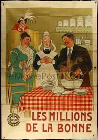 7f0101 LES MILLIONS DE LA BONNE French 2p 1913 Louis Feuillade's The Maid's Millions, rare!