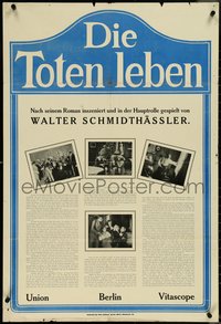 7f0340 DIE TOTEN LEBEN German 25x37 1914 father mistakenly disowns son, ultra rare!