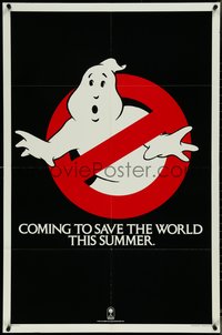 7f1077 GHOSTBUSTERS teaser 1sh 1984 Bill Murray, Dan Aykroyd & Harold Ramis here to save the world!