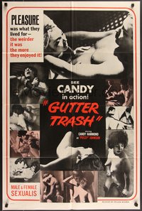 7f1097 GUTTER TRASH 1sh 1969 William Mishkin, see Candy in action, explicit, rare!