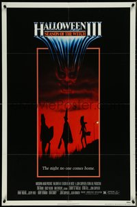 7f1099 HALLOWEEN III 1sh 1982 Season of the Witch, horror sequel, the night no one comes home!