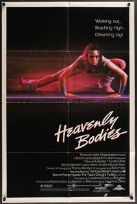 7f1108 HEAVENLY BODIES 1sh 1985 sexy girl workout pose, Working out...Reaching high...Dreaming big!