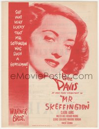 7f0347 MR. SKEFFINGTON herald 1944 Bette Davis at her very greatest, she was very lucky, ultra rare!