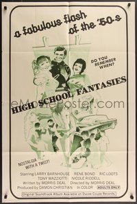 7f1110 HIGH SCHOOL FANTASIES 1sh 1974 Rene Bond love & sex, big cast, big music, big story!