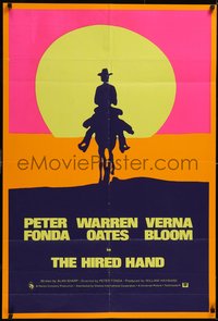 7f1111 HIRED HAND int'l 1sh 1971 Peter Fonda directs & stars, Warren Oates, cowboy day-glo art, rare