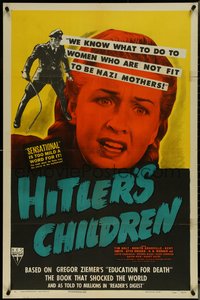 7f1114 HITLER'S CHILDREN 1sh 1943 out of the pages of the book that shocked the world!