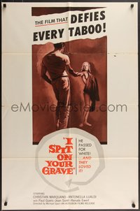 7f1126 I SPIT ON YOUR GRAVE 1sh 1963 Gast's J'irai cracher sur vos tombes, Christian Marquand!