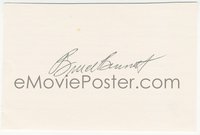 7f0008 BRUCE BENNETT signed 4x5 index card AND signed label 1980s he signed one as Herman Brix!