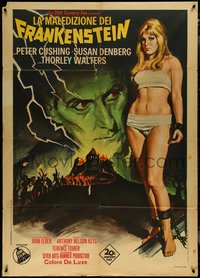 7f0095 FRANKENSTEIN CREATED WOMAN Italian 1p 1968 Peter Cushing, Susan Denberg, different art, rare!