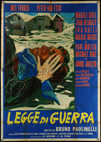 7f0170 LOVE, FREEDOM & TREACHERY Italian 2p 1961 Legge di guerra, art of Mel Ferrer, ultra rare!