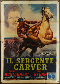 7f0099 TEXAS RANGERS Italian 2p R1950s cowboy lawman George Montgomery by Capitani, ultra rare!