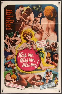 7f1149 KISS ME, KISS ME, KISS ME 1sh 1968 bolder, franker, no one man could satisfy her, ultra rare!