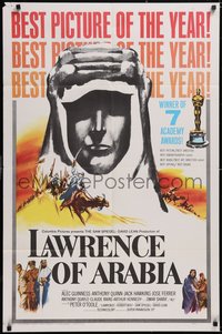 7f1154 LAWRENCE OF ARABIA style D 1sh 1963 David Lean, Peter O'Toole silhouette art, Oscars!