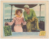 7f0531 AFRICAN QUEEN LC #2 1952 Katharine Hepburn smiles at Humphrey Bogart on boat, John Huston!