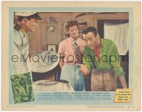 7f0532 AFRICAN QUEEN LC #4 1952 Katharine Hepburn watches Humphrey Bogart explain himself to officer!