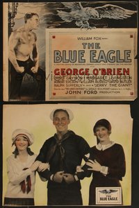 7f0877 BLUE EAGLE 2 LCs 1926 George O'Brien, Janet Gaynor, Livingston, John Ford, ultra rare!