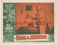 7f0544 BRIDE OF THE MONSTER LC #4 1956 Ed Wood, giant Tor Johnson stands by screaming girl in cell!