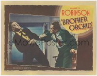 7f0545 BROTHER ORCHID LC 1940 c/u of tough Edward G Robinson taking a swing at Humphrey Bogart!