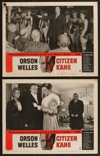 7f0878 CITIZEN KANE 2 LCs R1956 Orson Welles, Ruth Warrick, Dorothy Comingore!