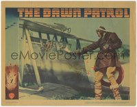 7f0557 DAWN PATROL LC 1938 great close up of pilot Errol Flynn standing by his WWI bi-plane!