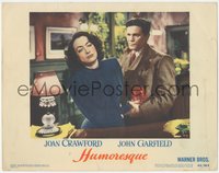 7f0565 HUMORESQUE LC #2 1946 close up of tough John Garfield & anguished pretty Joan Crawford!