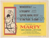 7f0087 MARTY signed TC 1955 by Best Actor winner Ernest Borgnine, written by Paddy Chayefsky!