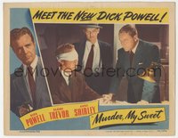 7f0580 MURDER, MY SWEET LC 1944 Douglas questions blindfolded Dick Powell, Raymond Chandler novel!