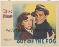 7f0583 OUT OF THE FOG LC 1941 best close up of smirking John Garfield embracing smoking Ida Lupino!