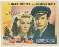 7f0595 SOULS AT SEA LC 1937 best close portrait of sailor Gary Cooper & pretty Frances Dee, rare!