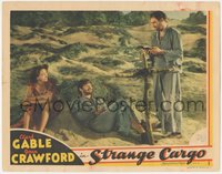 7f0598 STRANGE CARGO LC 1940 Clark Gable, Joan Crawford & Ian Hunter on the beach, ultra rare!