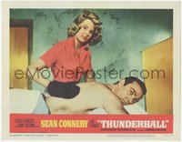 7f0604 THUNDERBALL LC #3 1965 Sean Connery as James Bond gets a rubdown from sexy Molly Peters!