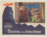 7f0615 TREASURE OF THE SIERRA MADRE LC #2 1948 c/u of Tim Holt & Humphrey Bogart with gun in window!